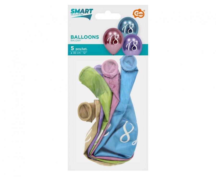 Daudz laimes dzimšanas dienā Platinum Platinum Daudz laimes dzimšanas dienā 18 baloni, 5 gabali 12 collas (30 cm)