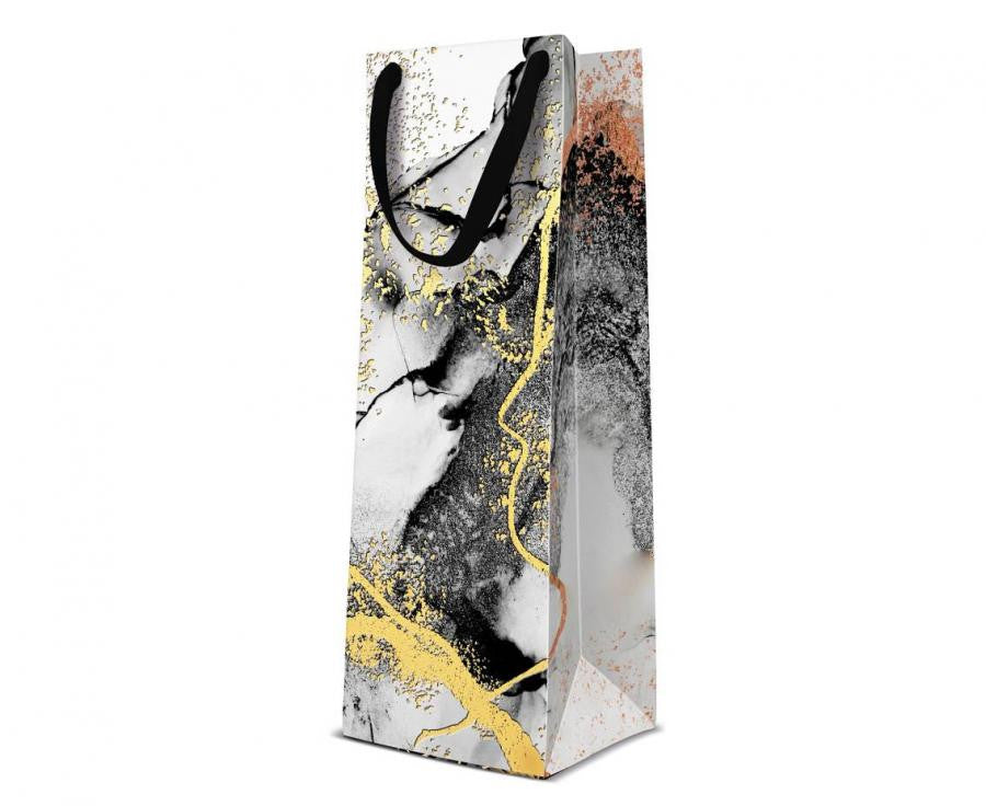 Krāsains marmora pudeles maisiņš 12x37x10 cm