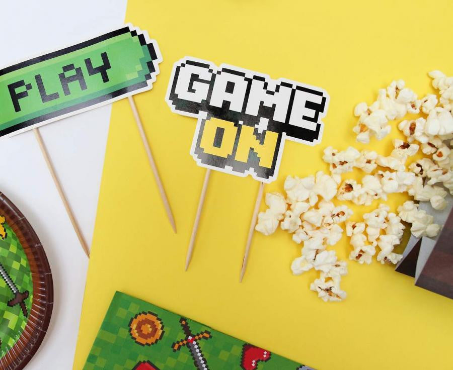Gamer Game On rotaļu kūkas dekors 14,5 cm