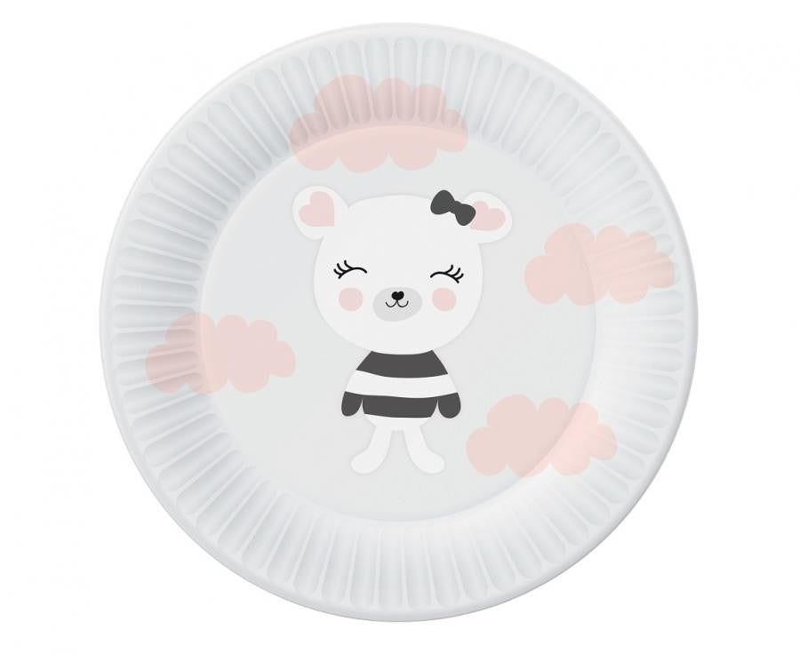 Dzīvnieki Jaukie Draugi Lācīši Papīra Šķīvi 6 Gab. 18 cm