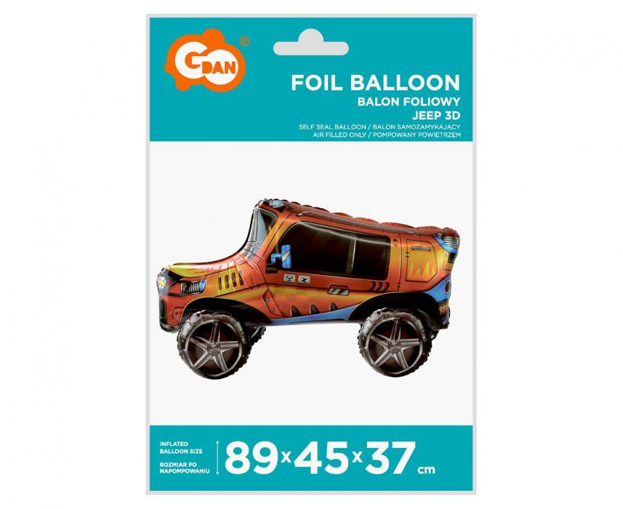 3D folijas balons "Jeep" 89 cm