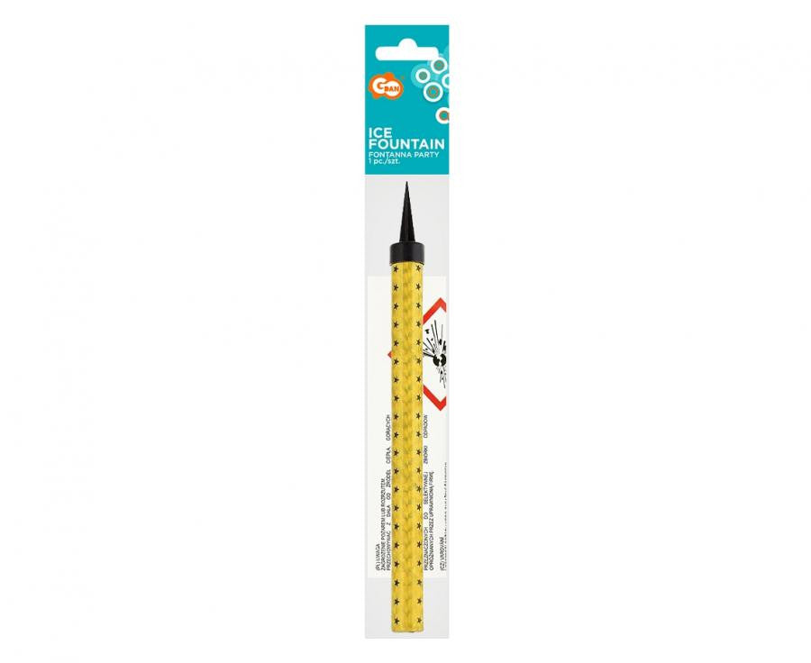 Daudz laimes dzimšanas dienā zelta kūkas dzirkstošā svece 18 cm 1 gab.
