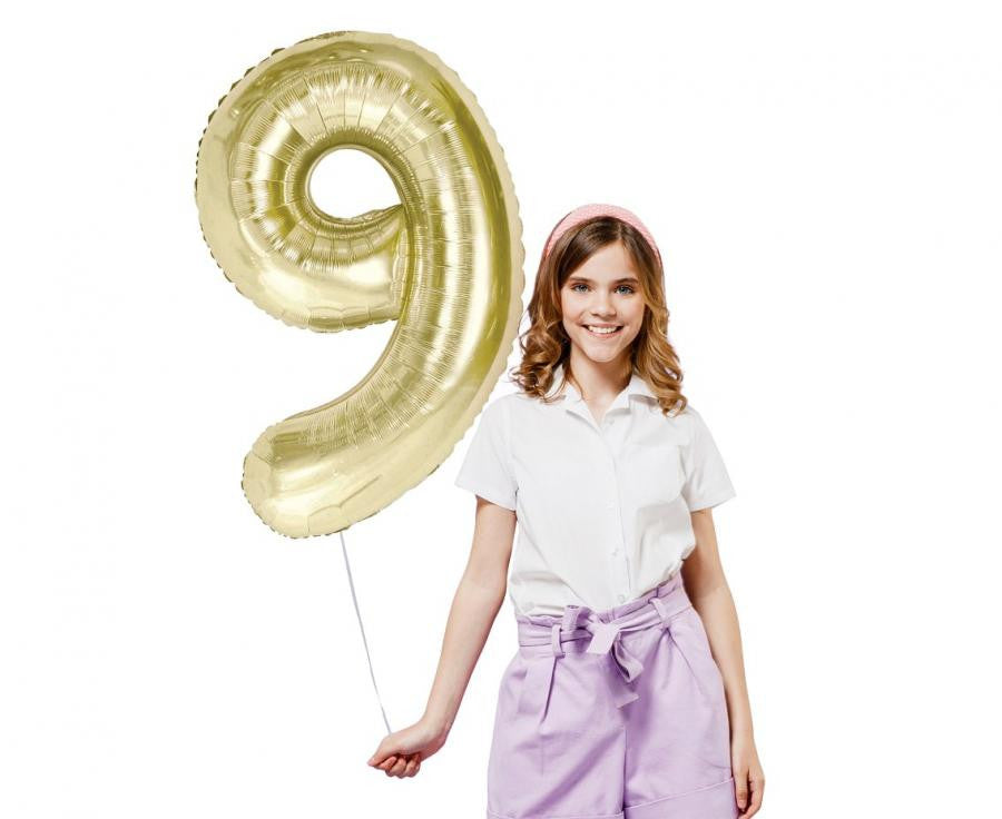 Folijas balons "Cipars B&C" šampanieša krāsā, 85 cm