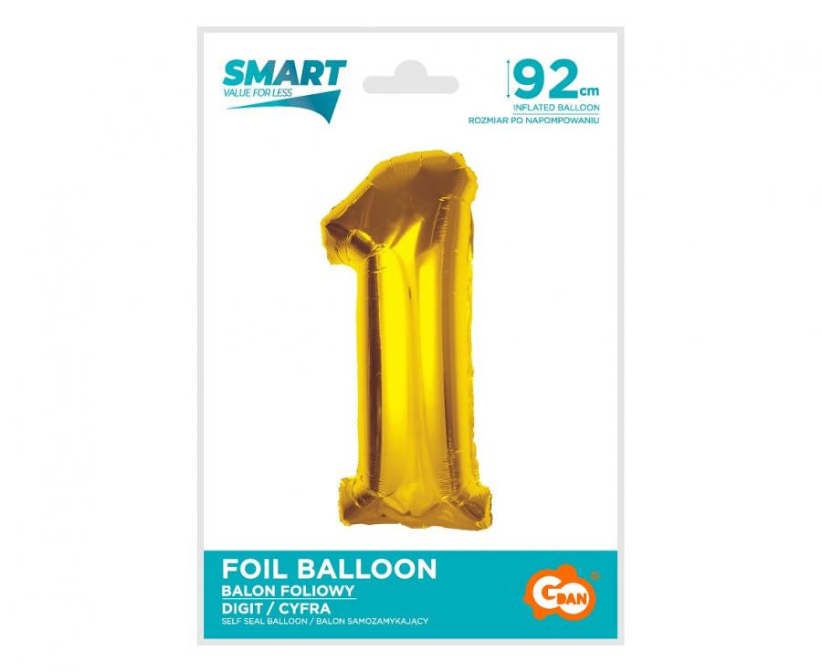 Folijas balons "Cipars 1", 92 cm