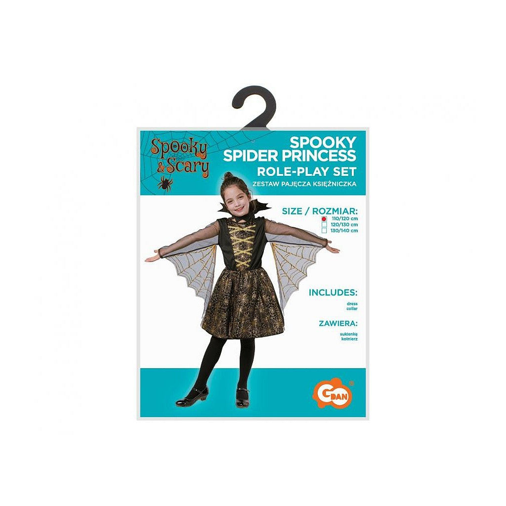 Helovīna spocīgās zirnekļa princeses kostīms 120/130 cm