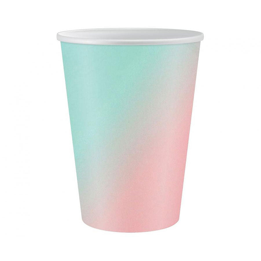 Krāsainu ombre papīra krūzīšu komplekts (6 gab.), 266 ml