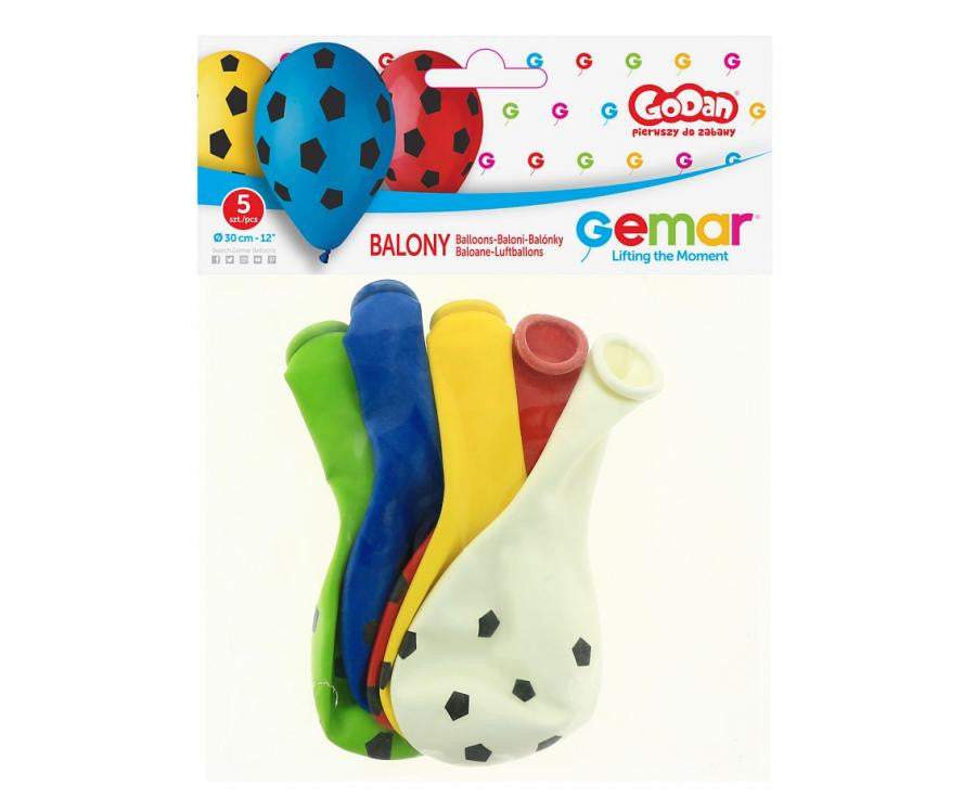 Futbola balons, 5 daļu komplekts, 12 collas (30 cm)