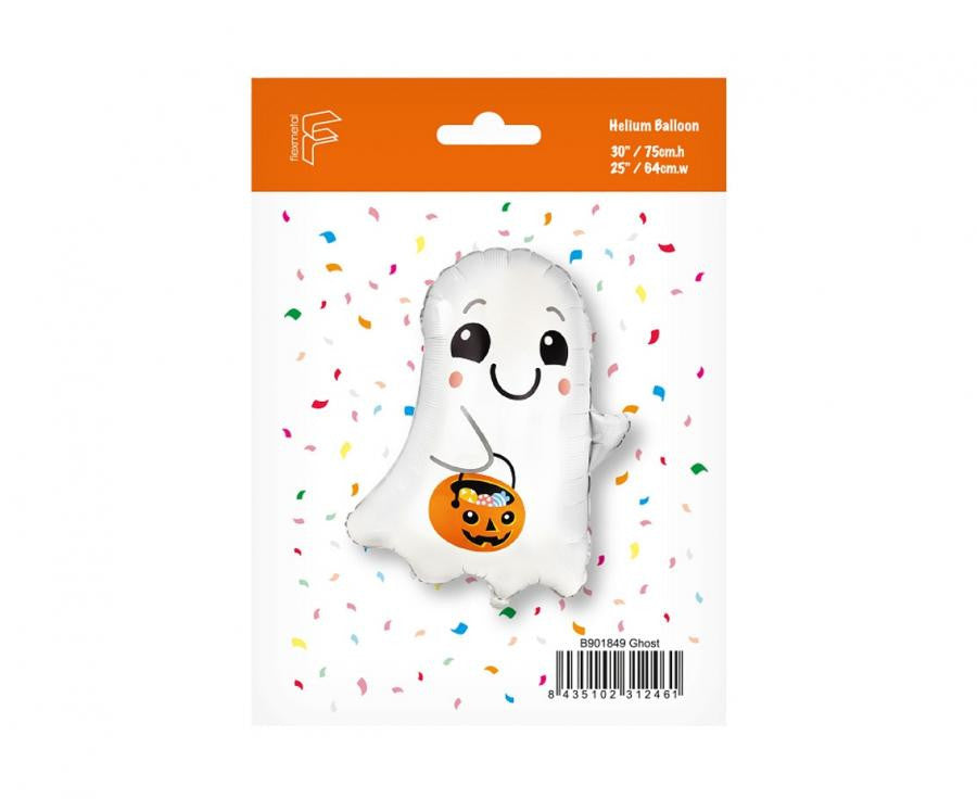 Helovīna spoks ar spaini, folijas balons 75 cm