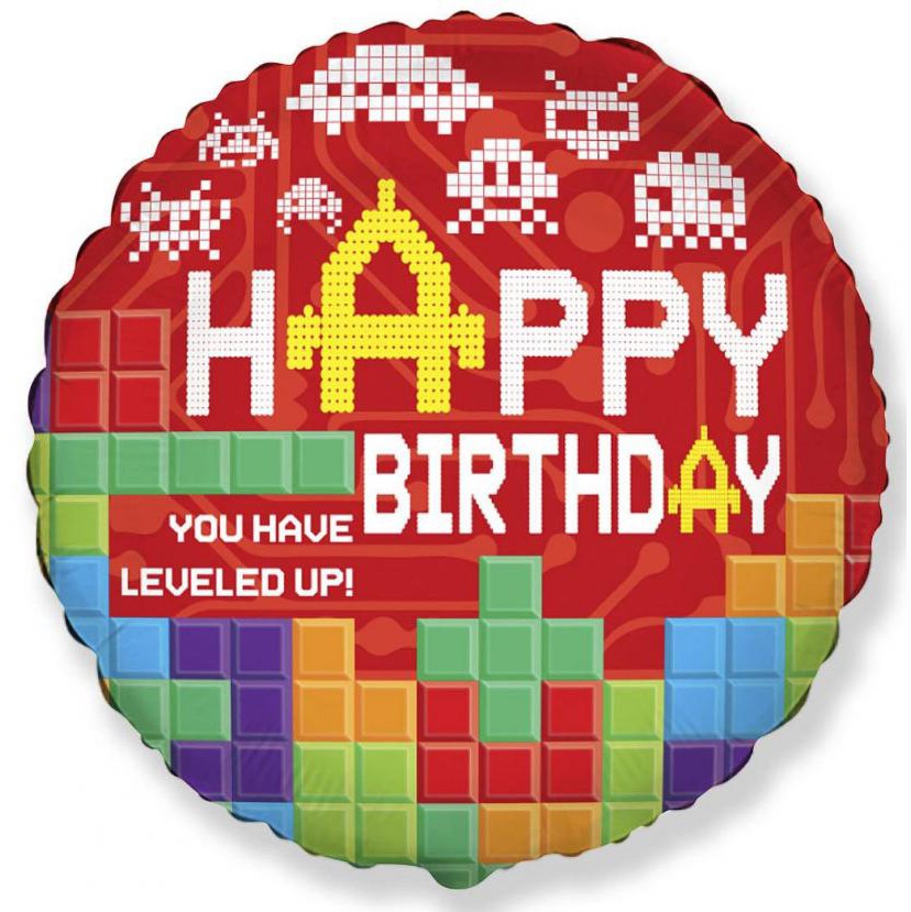 Lego rakstains folijas balons "Dzimšanas dienas klucīši", 48 cm