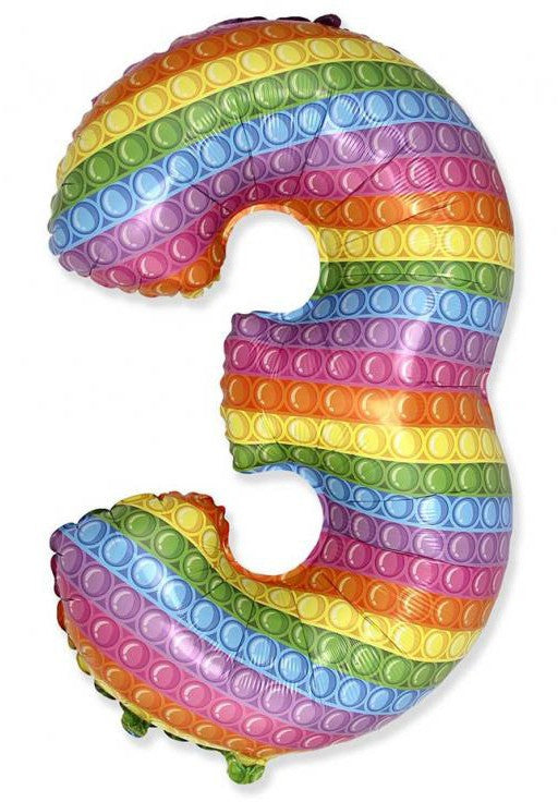 Folijas balons "Cipars uznirst" 69 cm (WP)