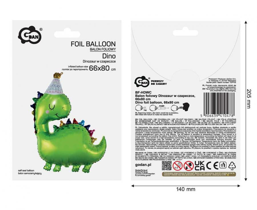 Folijas balons "Dinozaurs" 91 cm