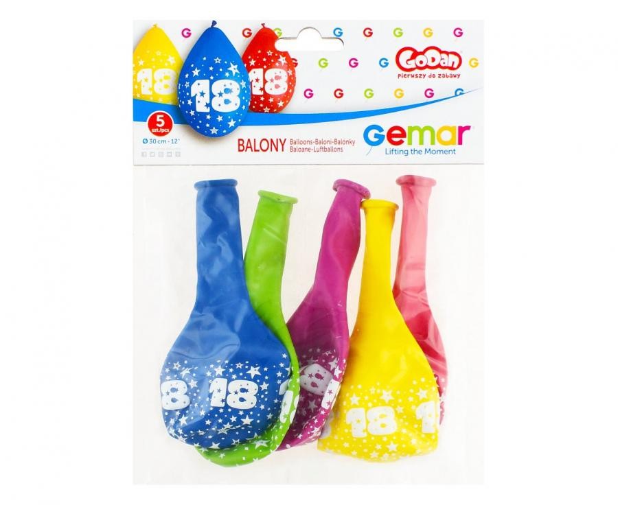 Daudz laimes dzimšanas dienā zvaigzne Daudz laimes dzimšanas dienā 18 piekarināms balons, 5 balonu komplekts 12 collas (30 cm)