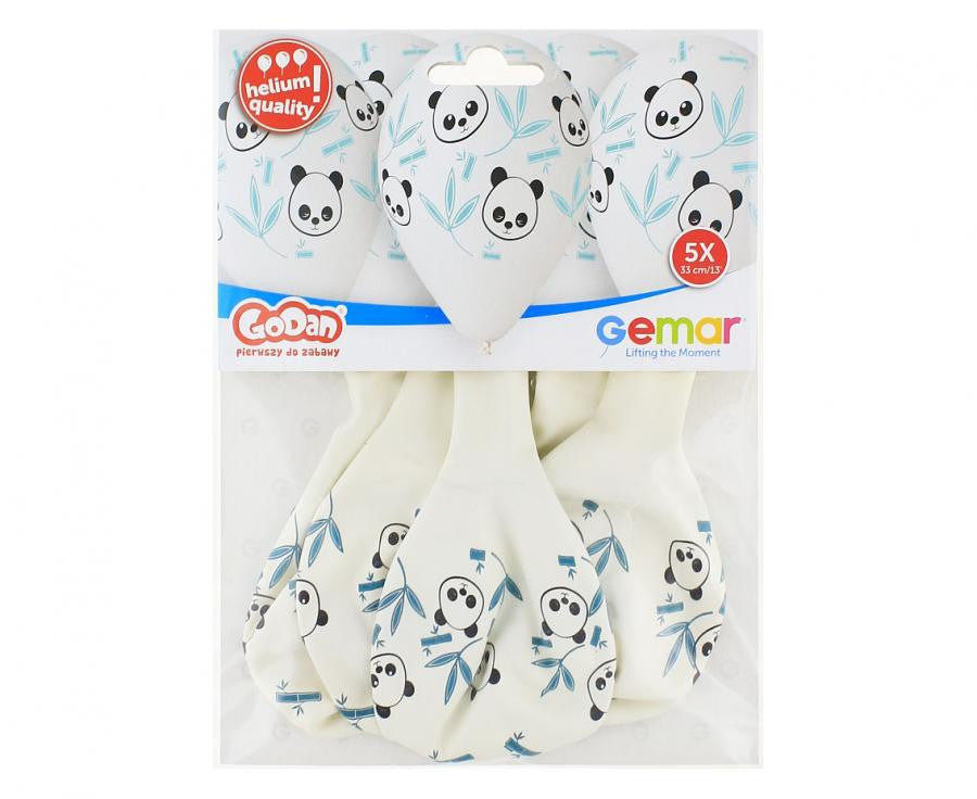 Panda un bambuss, baloni, 5 gab. 13 collas (33 cm)