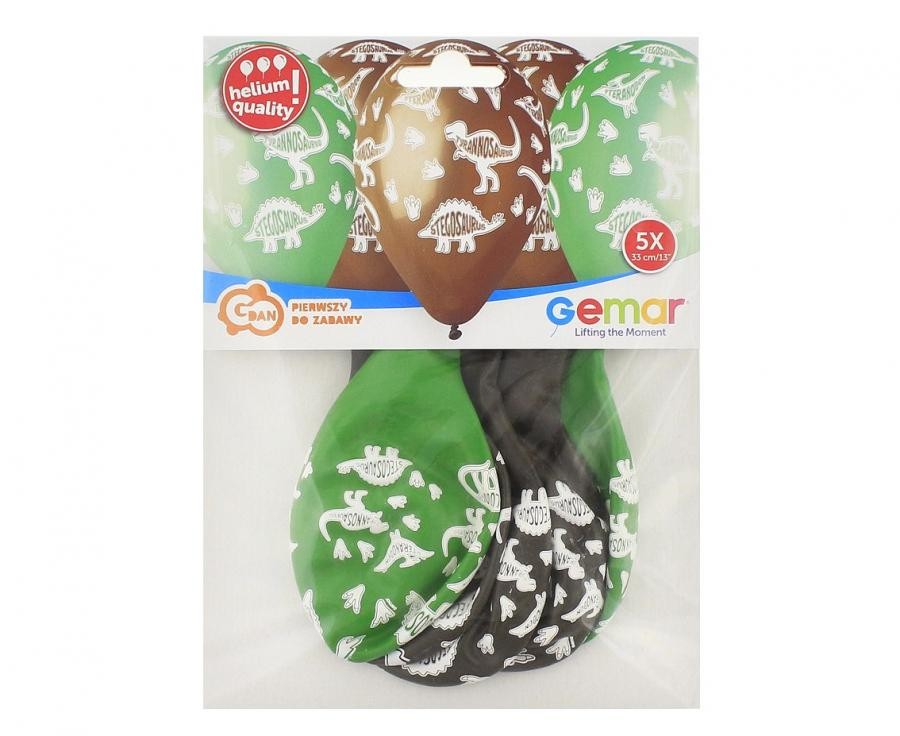 Dinozaurs Dinozaurs Stegosaurus, balons, 5 gab. 13 collas (33 cm)