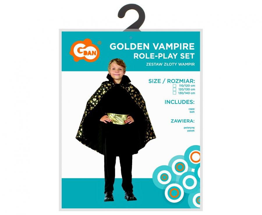 Vampīra zelta kostīms 110/120 cm