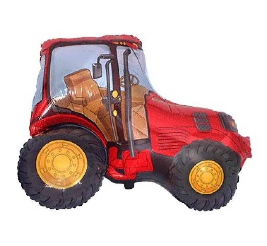 Folijas balons "Tractor" ar sarkanu apdruku, 36 cm (WP)