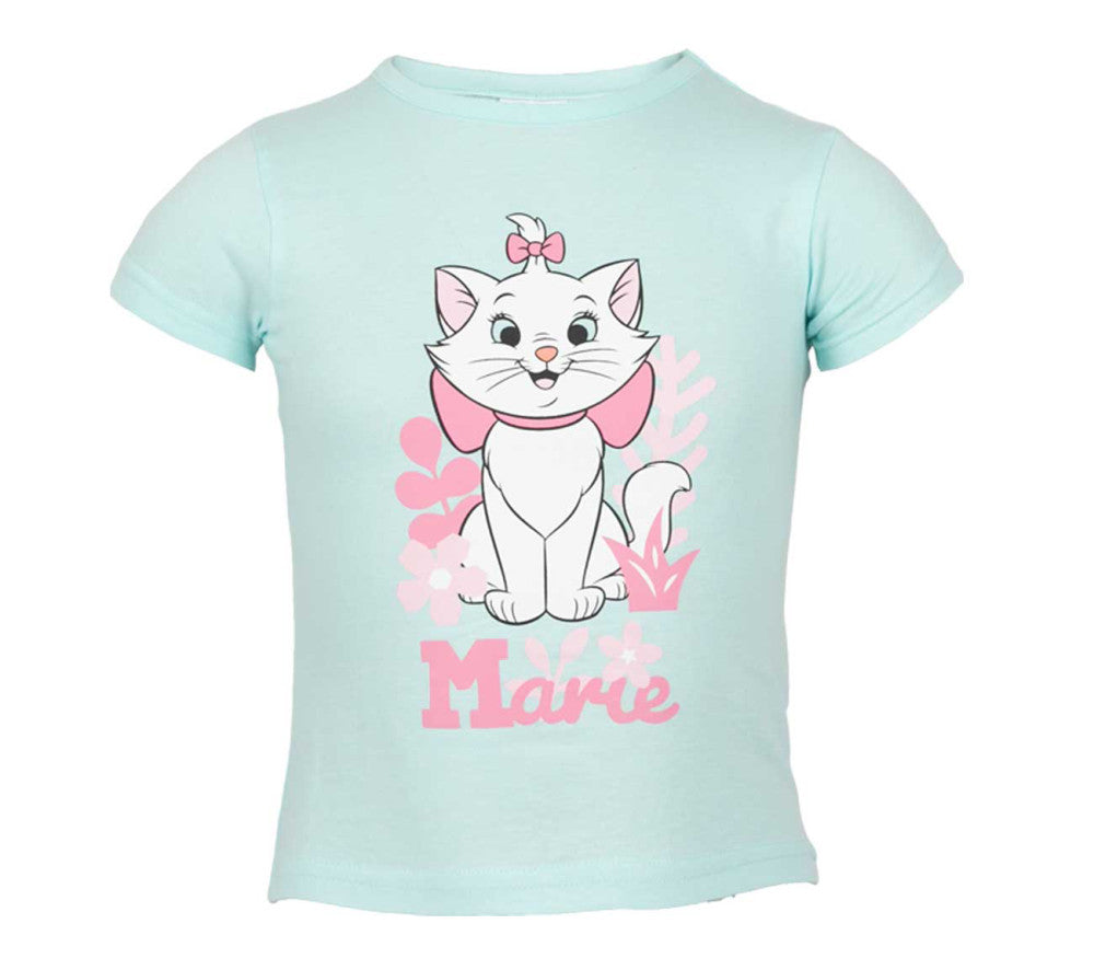 Disney Marie Flower kaķa bērnu īsais T-krekls, topiņš 92-128 cm