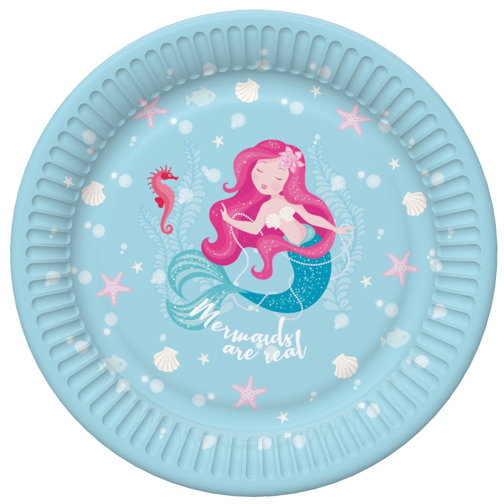 Nāriņas pasteļkrāsas papīra šķīvju komplekts 8 gab. 22,7 cm