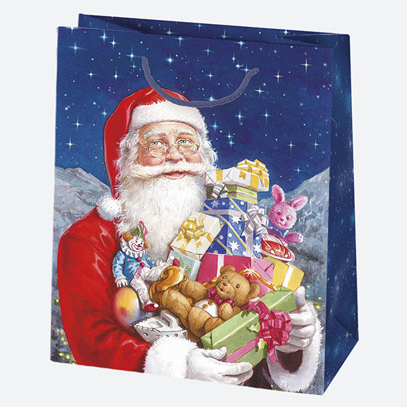 Ziemassvētku Toyland papīra dāvanu maisiņš 19x23x10,5 cm