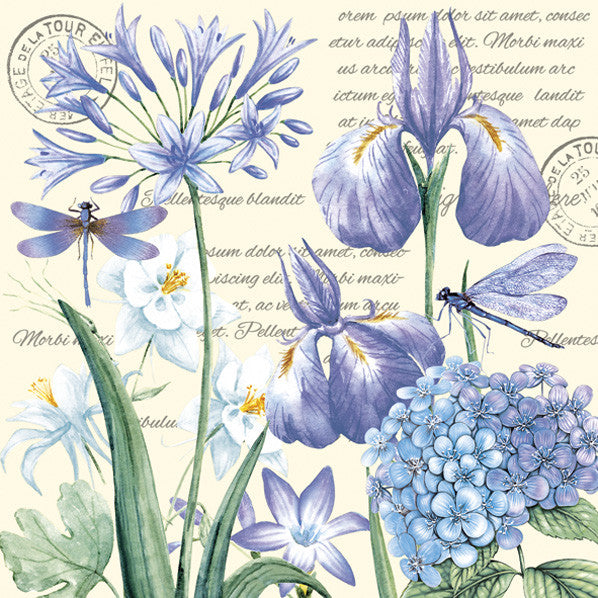 Salvešu iepakojums "Hortenzijas īriss" (20 gab.), 33x33 cm