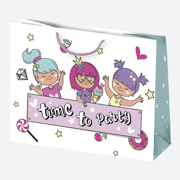 Daudz laimes dzimšanas dienā Sissy Daudz laimes dzimšanas dienā papīra dāvanu maisiņš, dāvanu maisiņš 30x23x10 cm