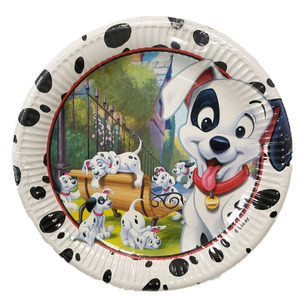 Disney 101 dalmācietis rotaļu papīra šķīvji 8 gab. 23 cm