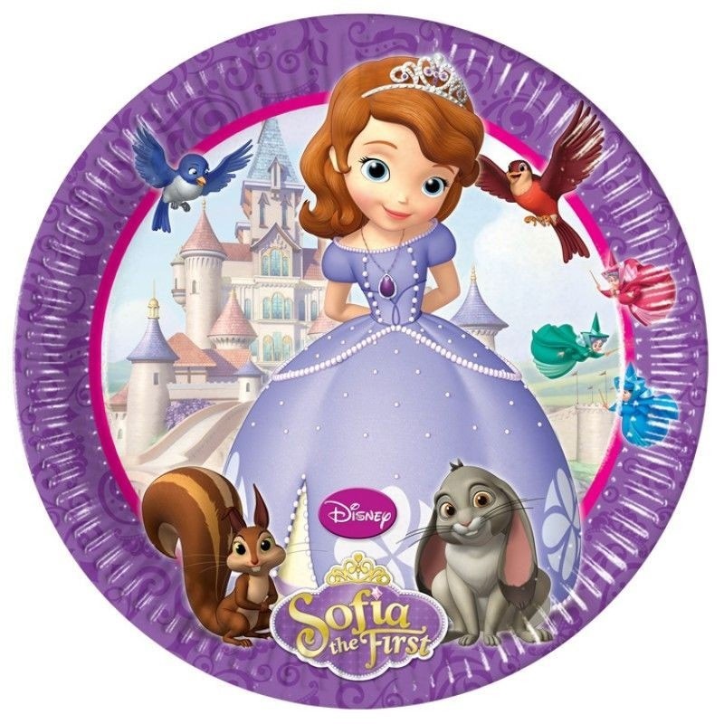 Disney Sofijas Friends papīra šķīvji 8 gab. 23 cm