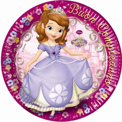 Disney Sofija Pirmā papīra šķīvji 8 gab. 23 cm