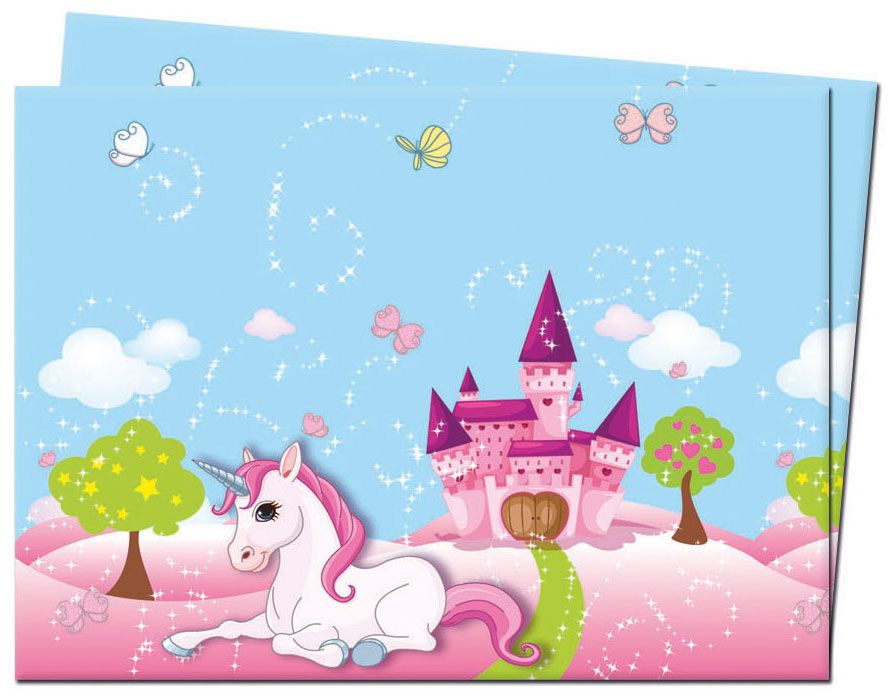 Vienradža pils plastmasas galdauts 120x180 cm