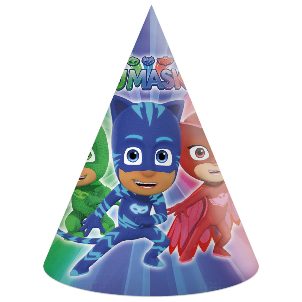 PJ Masks Trio ballīšu cepures, bicorn, 6 gab.