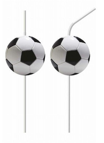Futbola laukuma papīra salmiņi, 4 gab. komplekts