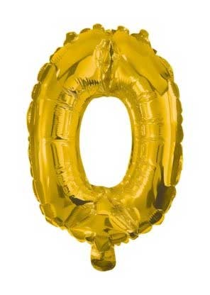 Milzīgs folijas balons "Cipars 0", 85 cm
