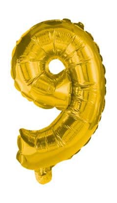 Milzīgs folijas balons "Cipars 9", 85 cm