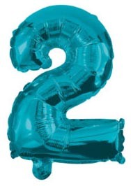 Folijas balons "Cipars 2", 32 cm, zils