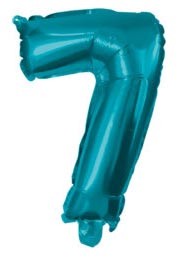 Folijas balons "Cipari Mini 7", zils, 32 cm