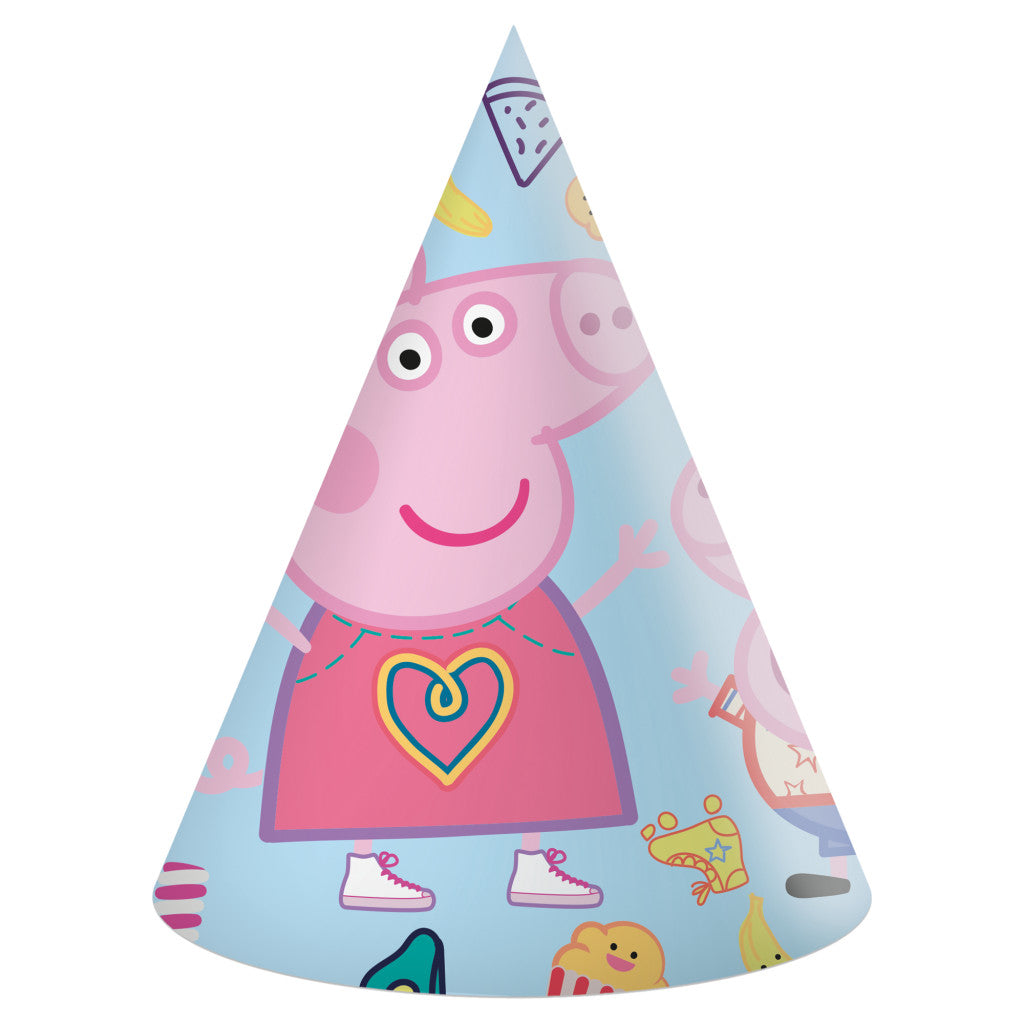 Peppa Pig Messy Play ballīšu cepure, shako (6 gab. komplekts)