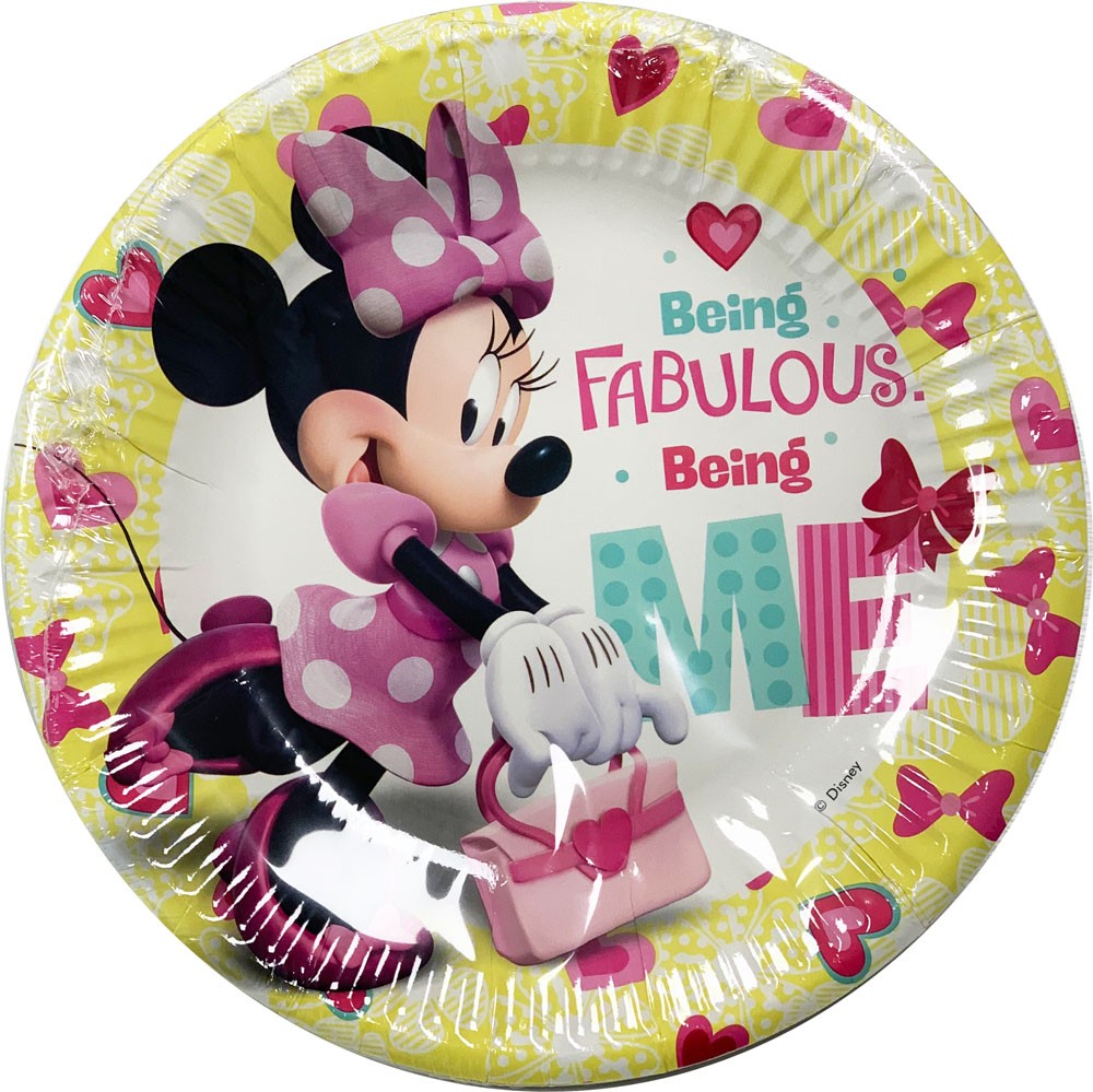 Disney Minnie Happy Helpers papīra šķīvji 8 gab. 20 cm