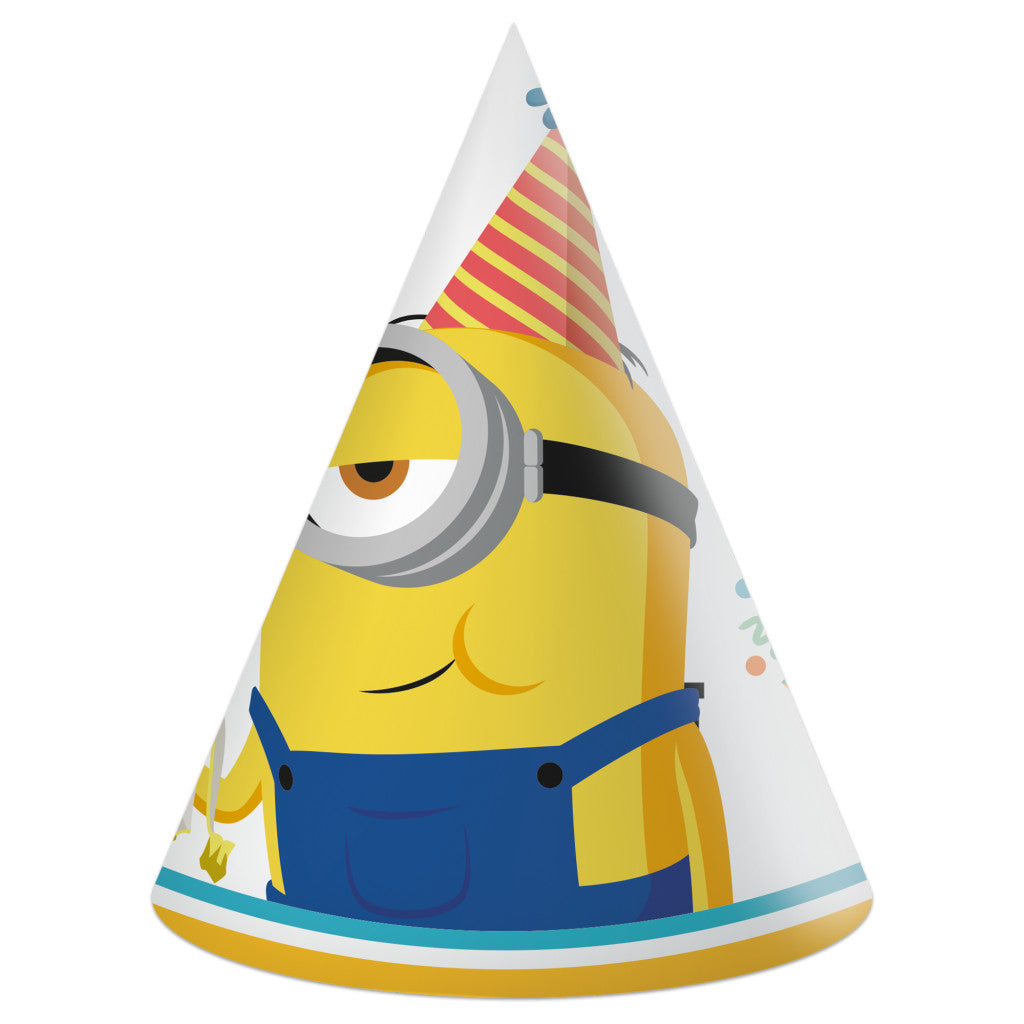 Minions The Rise of Gru ballīšu cepures, konusa formas, 6 gab. FSC