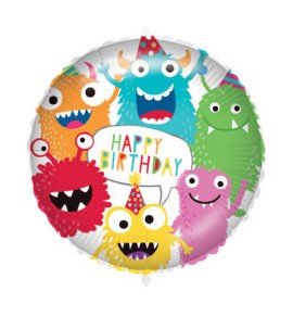 Daudz laimes dzimšanas dienā, Folijas balons "Dzimšanas dienas monstri" 46 cm