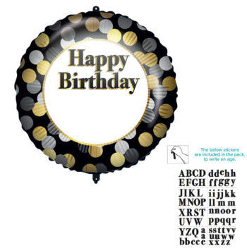 Daudz laimes dzimšanas dienā! Folijas balons 46 cm