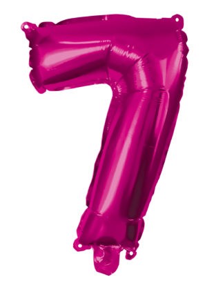 Folijas balons "Cipars 7", 95 cm, rozā