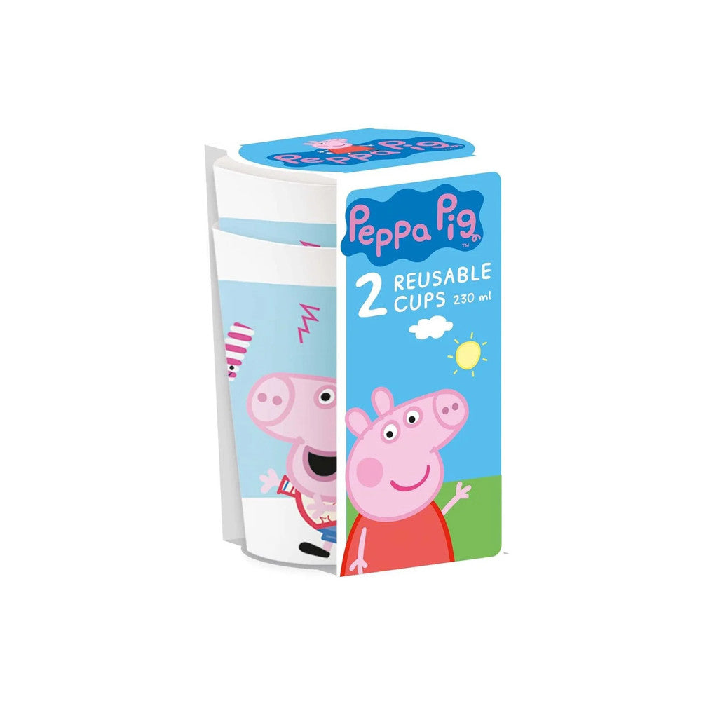 Peppa Pig Messy Play plastmasas krūzīšu komplekts, 2 gab., 230 ml