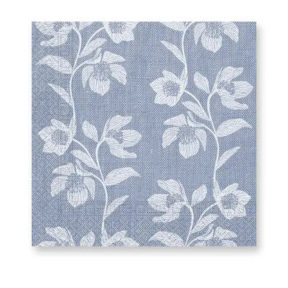 Salvešu iepakojums "Flower Turquoise Flowers" (20 gab.), 33x33 cm