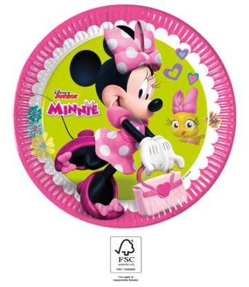 Disney Minnie Happy Helpers papīra šķīvji 8 gab. 23 cm FSC