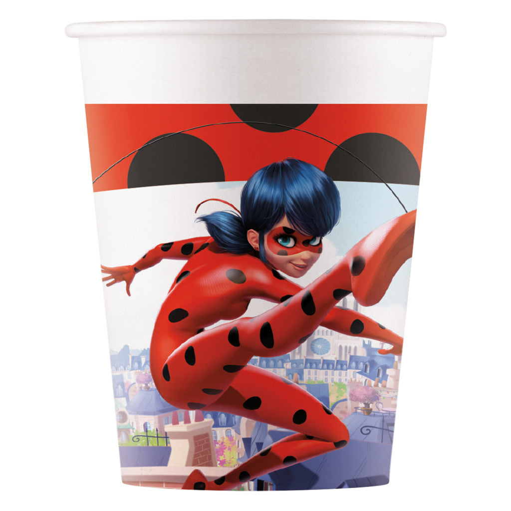 Miraculous Ladybug Hero papīra krūzītes 8 gab. 200 ml FSC