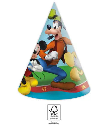 Disney Mickey Rock the House ballīšu cepure, trīsstūrveida, 6 gab. FSC