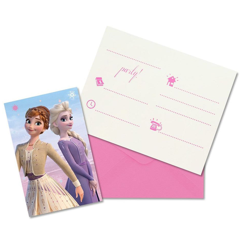 Disney Frozen Wind ballītes ielūgumu komplekts (6 gab.) FSC