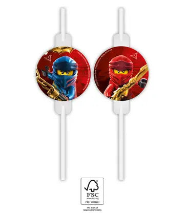 Lego Ninjago papīra salmiņu komplekts, 4 gab. FSC