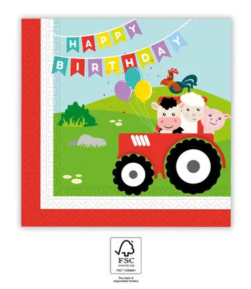 Salvešu komplekts "Farmer Party" 20 gab., 33x33 cm, FSC