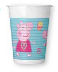 Peppa Pig Messy Play plastmasas krūzīšu komplekts, 8 gab., 200 ml